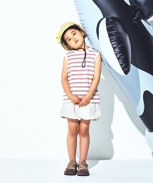 【SUTAMEN】橫條紋無袖T恤 100cm-160cm