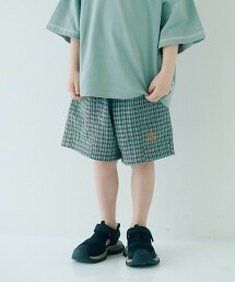 格紋大口袋短褲 100cm-130cm