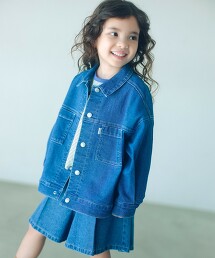 彈性牛仔短外套 100cm-160cm