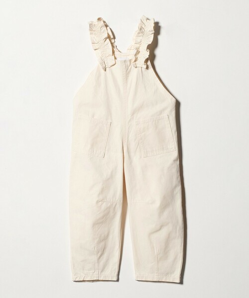 斜紋荷葉邊吊帶褲 100cm-130cm