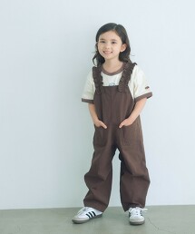 斜紋荷葉邊吊帶褲 100cm-130cm