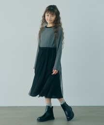 薄紗拼接洋裝 / 童裝 100cm-160cm