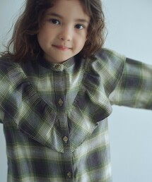 漸層格紋洋裝  100cm-160cm