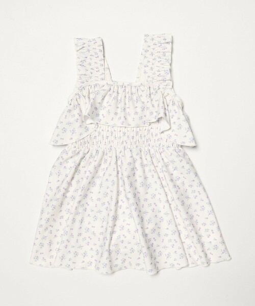 【預購】小碎花圖案連身泳衣 100cm-130cm