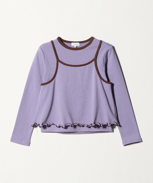 橫條紋T恤＋吊帶背心套組 140cm-160cm