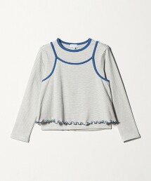 橫條紋T恤＋吊帶背心套組 140cm-160cm