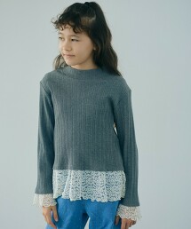 薄紗蕾絲拼接上衣 / 童裝 140cm-160cm
