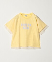薄紗拼接T恤 140cm-160cm
