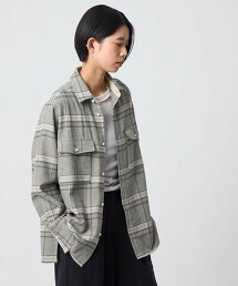 ＜CITEN＞法蘭絨格紋襯衫