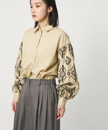 ＜CITEN＞袖刺繡襯衫