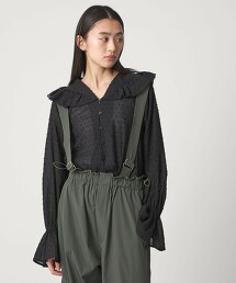 ＜CITEN＞蕾絲荷葉邊罩衫