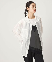 ＜CITEN＞高領寬鬆襯衫