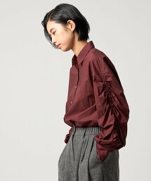 ＜CITEN＞袖抓皺襯衫