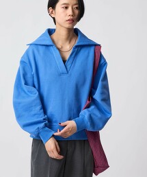 ＜CITEN＞開襟領蓬鬆袖衛衣