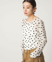 ＜CITEN＞透膚點點短版上衣