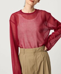 ＜CITEN＞簡約透膚針織衫