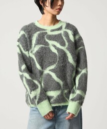 ＜CITEN＞線條圖案刷毛針織