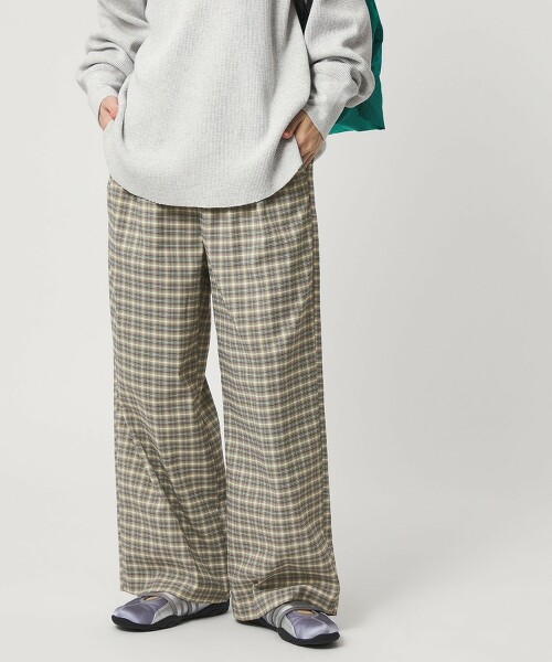 ＜CITEN＞多彩格紋輕便褲