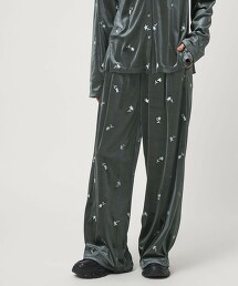 ＜CITEN＞天鵝絨刺繡喇叭褲