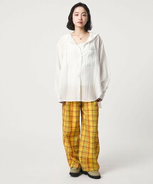 ＜CITEN＞馬德拉斯格紋輕便褲