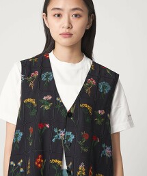 ＜CITEN＞格狀花朵刺繡背心
