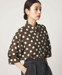 ＜CITEN＞點點短袖襯衫