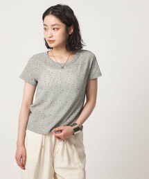 ＜CITEN＞小碎花透膚華夫格T恤