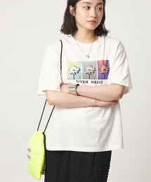 ＜CITEN＞花朵相片T恤