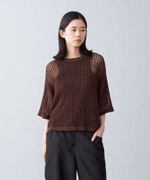 ＜CITEN＞網眼短袖針織
