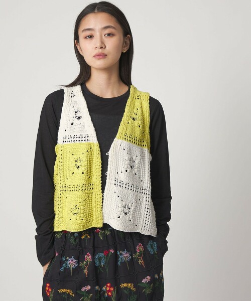 ＜CITEN＞蕾絲編織針織背心