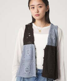 ＜CITEN＞蕾絲編織針織背心