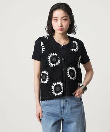 ＜CITEN＞鉤針風針織背心