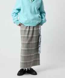 ＜CITEN＞法蘭絨格紋裙