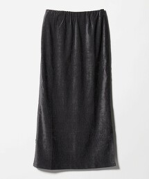 ＜CITEN＞仿天鵝絨剪裁窄裙