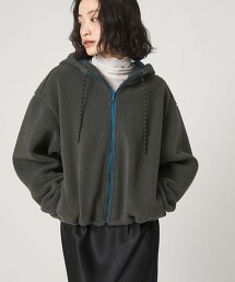 ＜CITEN＞LOGO毛絨刷毛短外套