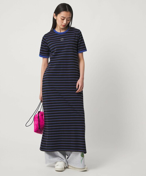＜CITEN＞橫條紋滾邊洋裝