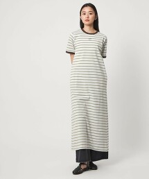 ＜CITEN＞橫條紋滾邊洋裝
