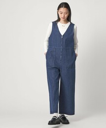 ＜CITEN＞牛仔V領連身褲