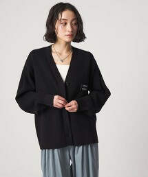 ＜CITEN＞V領LOGO針織開襟衫