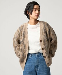 ＜CITEN＞豹紋刷毛針織外套