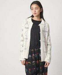 ＜CITEN＞蕾絲編織針織外套