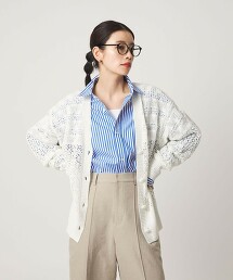 ＜CITEN＞蕾絲針織外套