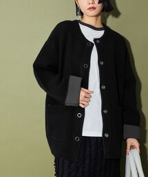 ＜CITEN＞無領針織外套