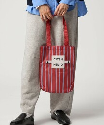 ＜CITEN＞捲捲收納彩繪條紋托特包 S