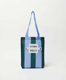 ＜CITEN＞捲捲收納粗條紋托特包S