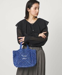 ＜CITEN＞金絲繩索透明LOGO托特包