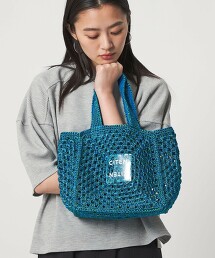 ＜CITEN＞金絲繩索透明LOGO托特包