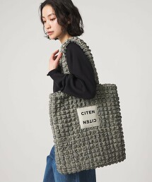 ＜CITEN＞格紋爆米花托特包