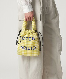 ＜CITEN＞鋪棉小方格束口包