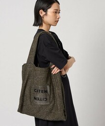 ＜CITEN＞金蔥透明LOGO托特包